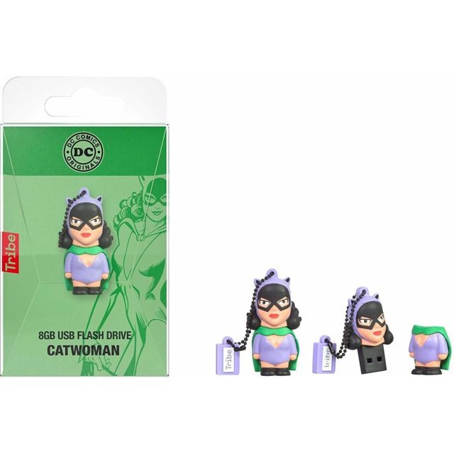 Tribe Clé USB 8 Go Cat Woman - Mémoire Flash Drive 2.0 Originale DC Comics, Tribe FD031404