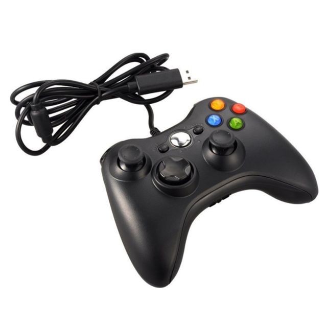 marque generique - YP Select Manette de jeu par câble Dual Vibration Game Controller -Noir - Accessoires gamer marque generique