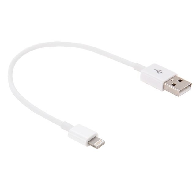 Wewoo - Câble blanc pour iPhone X / 8 & 8 Plus / 7 & 7 Plus / 6 & 6s & 6 Plus & 6s Plus / iPad 20cm Lightning à USB 2.0 données / de chargeur, Wewoo  - Câble Lightning