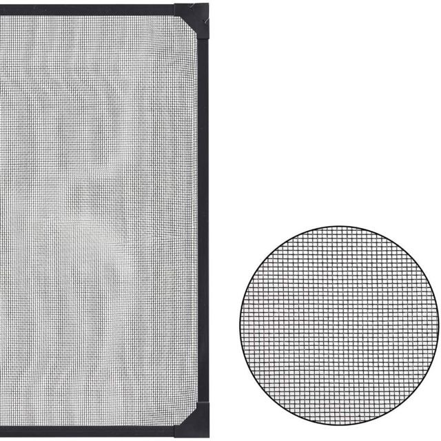 Moustiquaire Fenêtre Écran Magnétique Personnalisé, Kit de Moustiquaire Avec Bandes Magnétiques pour Windows Jusqu'à 110 x 130 cm, Assemblage Sans Outils, Cadre Gris