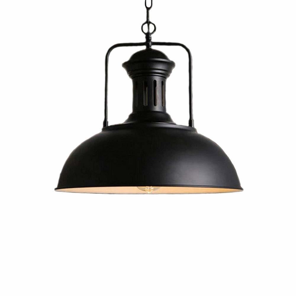 Vintage Industrial plafond lumière pendentif rétro noir style métal abat-jour Lampe UK