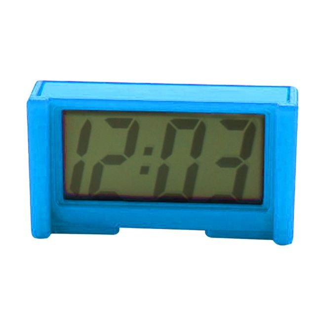 marque generique - Mini pile horloge à quartz horloge de voyage chambre à coucher maison horloge de table bleu - Bonnes affaires Réveil