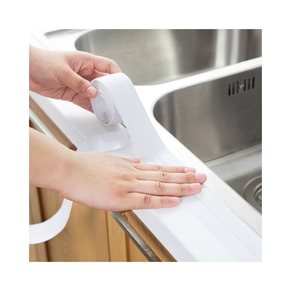 SHOP-STORY Longueur 3m Ruban Adhésif étanche transparent pour joints de cuisine et salle de bain Largeur 2cm 