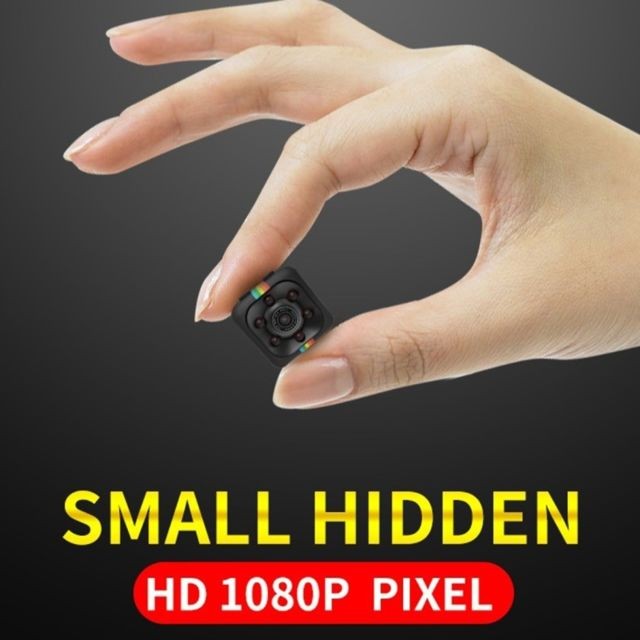 Caméra d'action Mini caméra noir Mini DV HD 1080P 2MP Enregistreur Sport avec Support, Détection de Moniteur de & IR Vision Nocturne et Carte TF