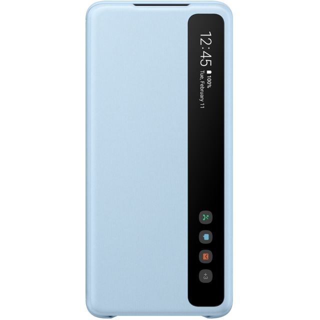 Coque, étui smartphone Samsung Clear View cover pour Galaxy S20+ Bleu