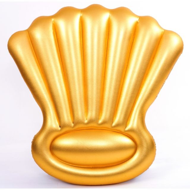 Carrefour - Bouée en forme de coquille dorée à paillètes - Carrefour