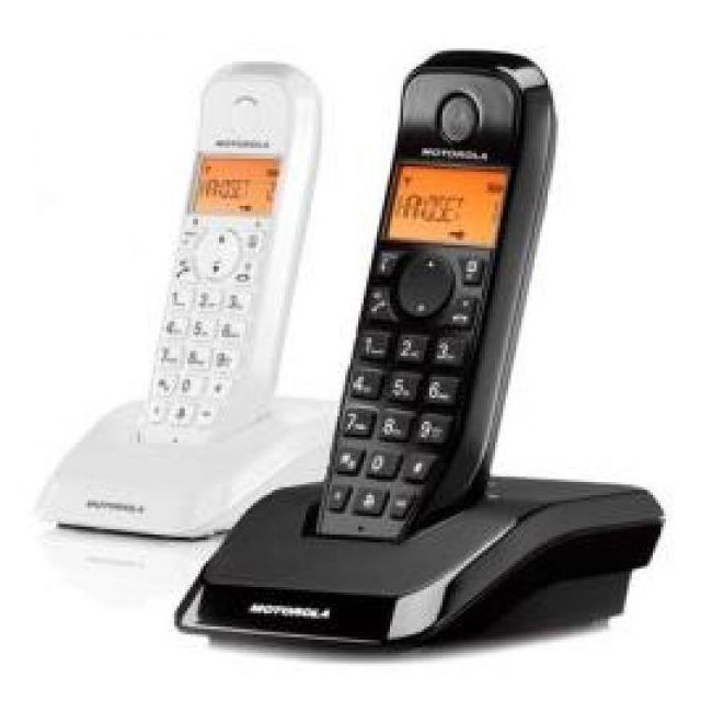 Motorola - Téléphone Sans Fil Motorola S1202 Duo Noir/Blanc Motorola  - Téléphone fixe Motorola