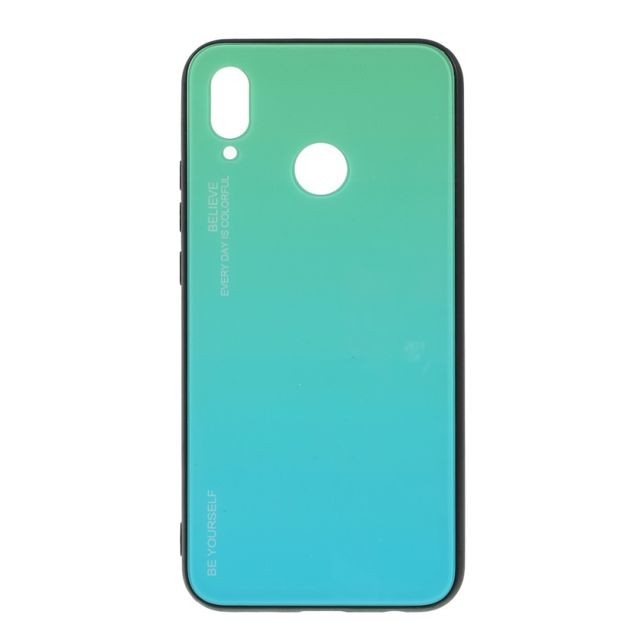 marque generique - Coque en TPU verre hybride dégradé vert bleu pour votre Huawei P20 Lite/Nova 3e marque generique  - Accessoire Smartphone