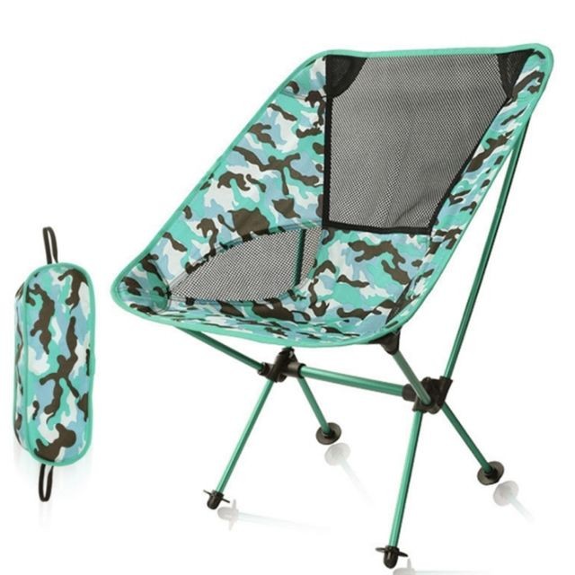Wewoo - Chaises de plage Camouflage extérieur Portable Pliant Camping Chaise Lumière Pêche Aviation En Alliage D'aluminium Dossier Inclinable Wewoo  - Transats, chaises longues Wewoo