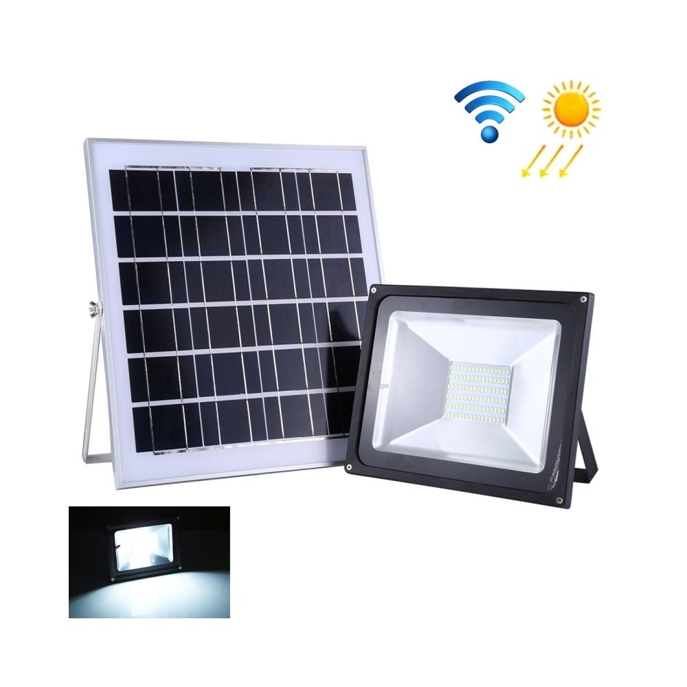 Wewoo LED Avec panneau solaire 50W 96 IP65 imperméabilisent la lumière d'inondation intelligente avec le et la télécommande