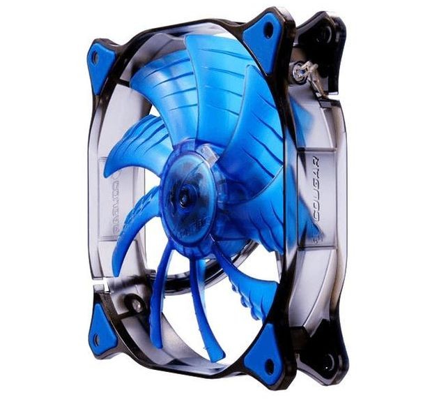 Ventilateur Pour Boîtier Cougar Ventilateur LED - D12HB-B, LED bleues - 120mm