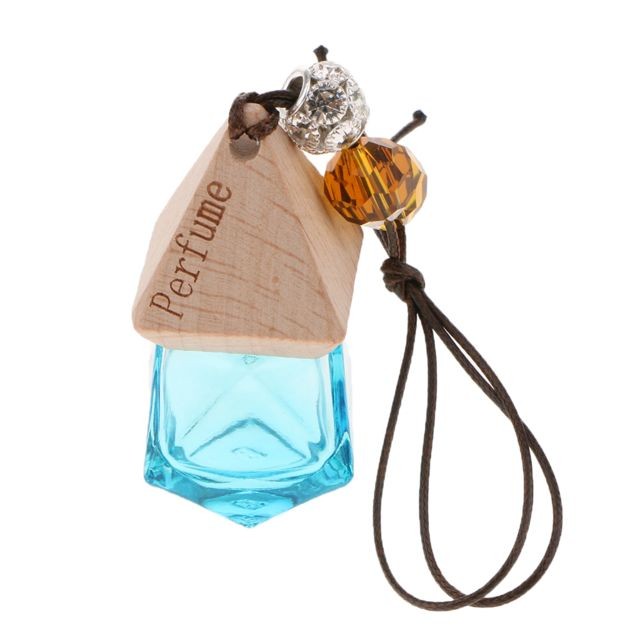 marque generique - Verre bouteille de parfum rechargeable en verre suspendu suspendu décor à la maison de voiture vert marque generique  - Senteurs