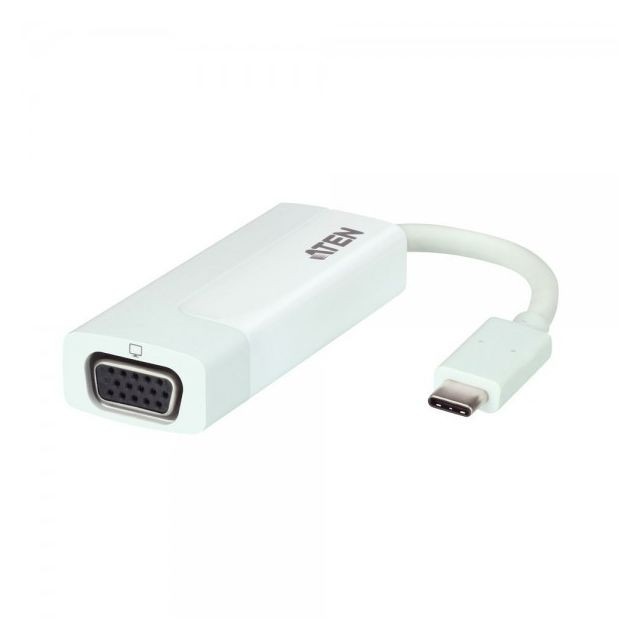 Aten - ATEN UC3002 Adaptateur USB 3.1 Type C à VGA blanc - Aten