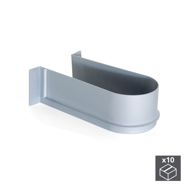 Emuca - Lot de 10 Courbe sous-éviers pour tiroir de salle de bain gris EMUCA - 3051621 Emuca  - Emuca