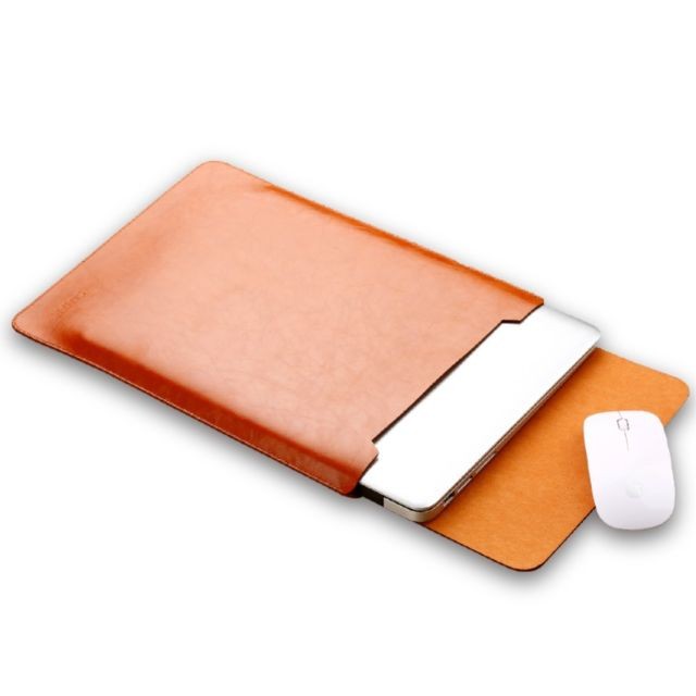 marque generique - Sacoche en cuir SOYAN avec tapis de souris pour Macbook 12 pouces avec écran retina (2015) - Marron marque generique  - Sacoche, Housse et Sac à dos pour ordinateur portable 12 (env. 31 cm)