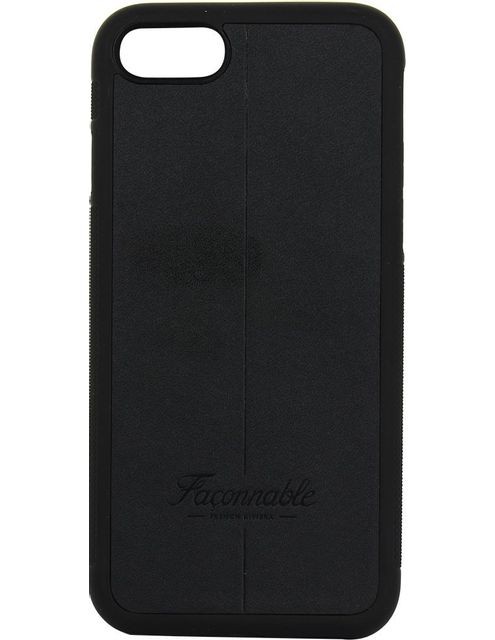 Faconnable - Coque rigide Liseré Façonnable noire pour iPhone 7 - Coque, étui smartphone Polyuréthane