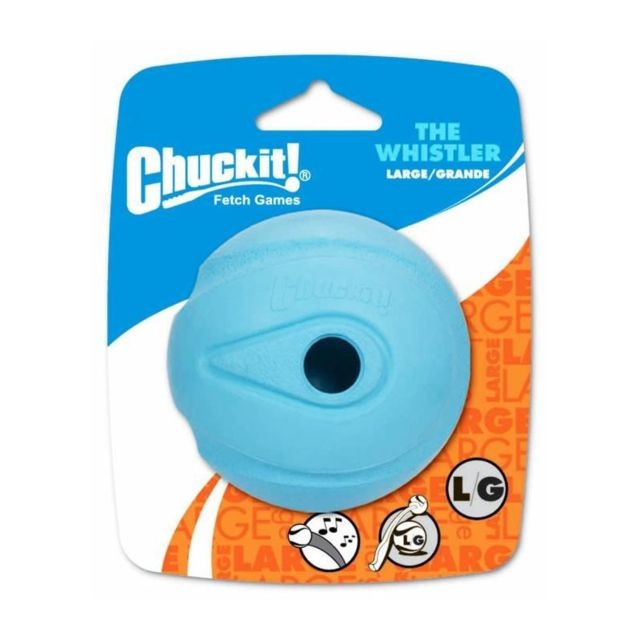 Jeux de balles marque generique CHUCKIT! The whistler 1-PK - Balle qui siffle L en caoutchouc Ø 7,5cm - Pour chien