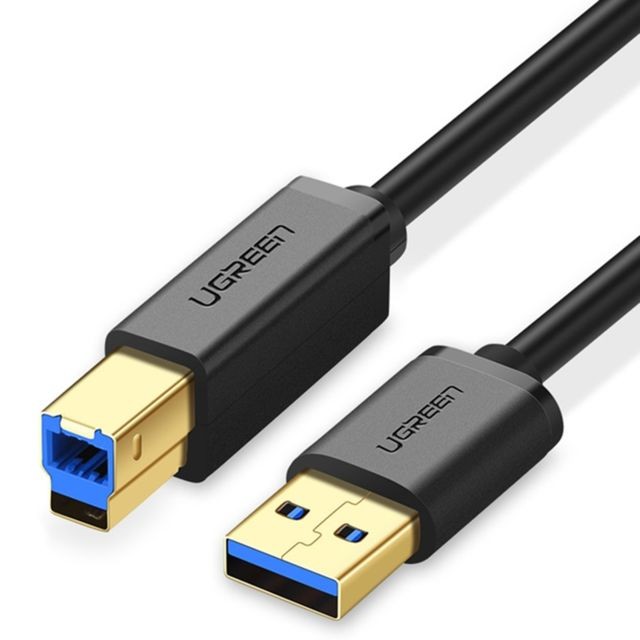 Câble USB Wewoo Câble or pour Canon, Epson, HP, Longueur du câble: 1m USB 3.0 Type A Mâle à B d'imprimante plaqué de données,