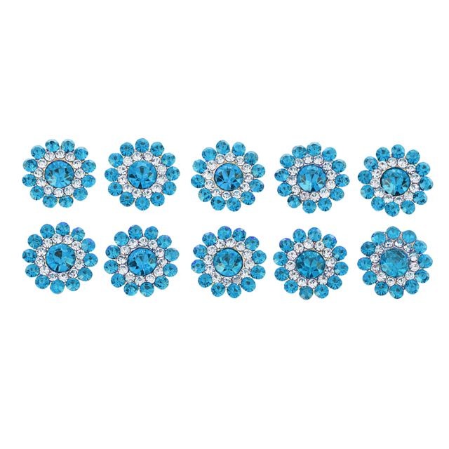 marque generique - perle ronde rhinestone bouton bouton couture artisanat accessoires bleu et vert marque generique - Vêtement connecté