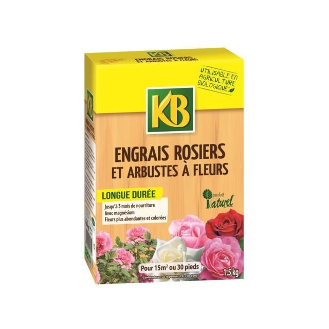 Kb - KB UAB Engrais rosiers bio - 1,5 kg Kb  - Engrais organique Jardinerie