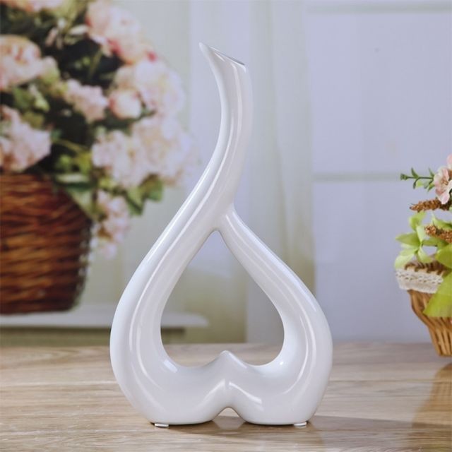Wewoo - Coeur forme créatif vase à fleur en céramique décor à la maison décoration de mariage festival bureau blanc Wewoo  - Vases Blanc