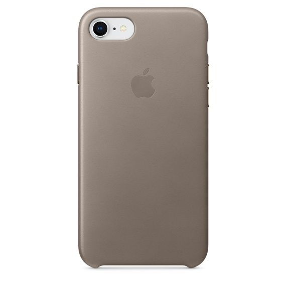 Apple - iPhone 8/7 Leather Case - Taupe - Coque, étui smartphone Cuir