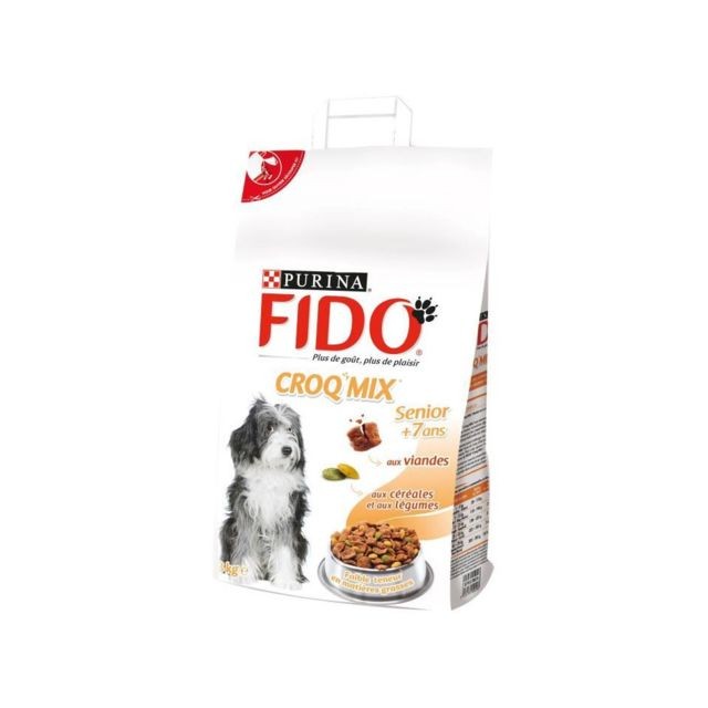 Croquettes pour chien Fido FIDO Croq'mix Croquettes au viandes, céréales et légumes - pour chien senior - 3kg