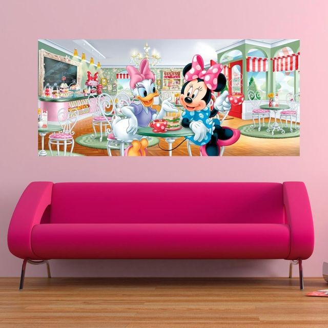 Bebe Gavroche - Poster géant Minnie & Daisy au salon de thé Disney 202X90 CM Bebe Gavroche  - Salon de minnie
