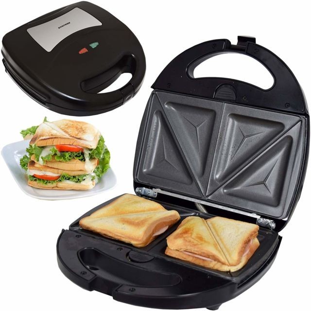 Syntrox Germany - Machine à sandwich avec plaques de cuisson interchangeables SM-1300W - Gaufrier, croque-monsieur Croque monsieur