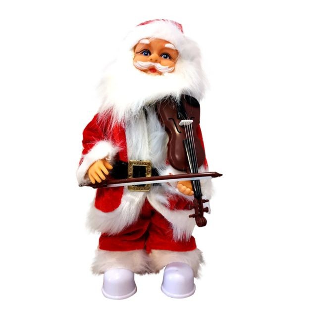 Generic - Chanter et déplacer la décoration de jouets de Noël de musique de père Noël (modèle de violon） - multicolore - Décorations de Noël