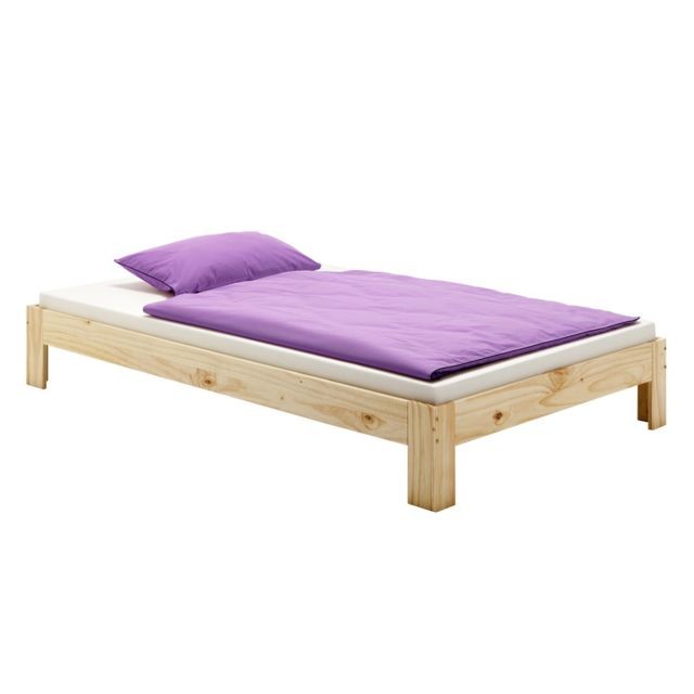 Idimex - Lit futon THOMAS, en pin massif, 140 x 200 cm, vernis naturel - Futons 2