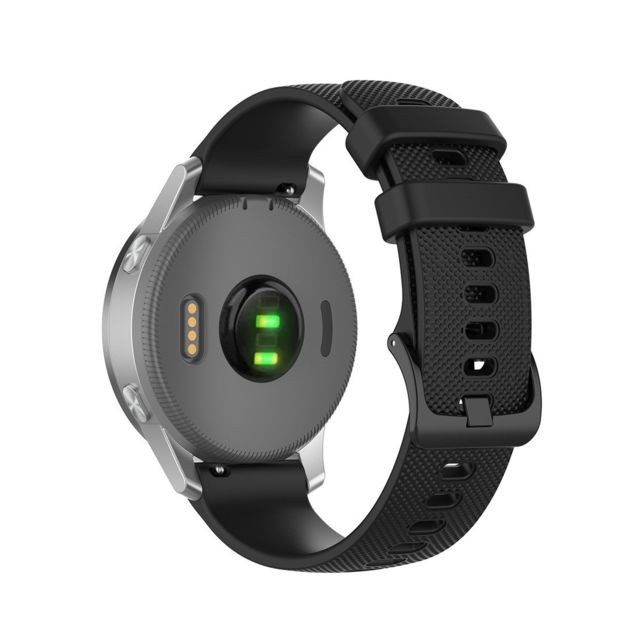 Wewoo - Bracelet pour montre connectée de remplacement Smartwatch en silicone Garmintaille 18 mm universel noir - Accessoires montres connectées