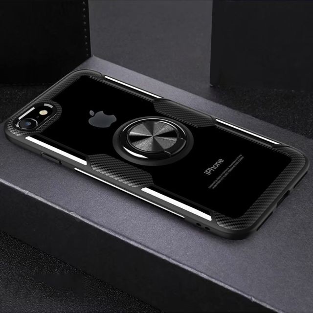 Generic - Coque en TPU avec béquille tout noir pour votre Apple iPhone SE (2nd Generation)/8/7 Generic  - Accessoire Smartphone
