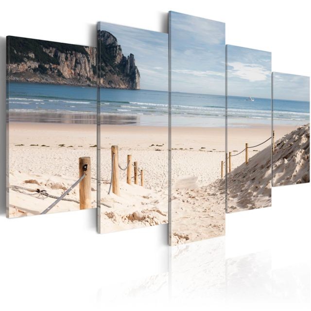 Bimago - Tableau - Promenade au bord de la mer - Décoration, image, art | Paysages | Paysage marin | - Tableaux, peintures