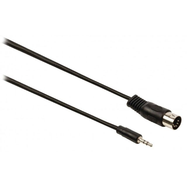 Valueline - Câble adaptateur audio DIN à connecteur DIN 5 broches mâle vers 3,5 mm mâle 1,00 m noir Valueline   - Valueline