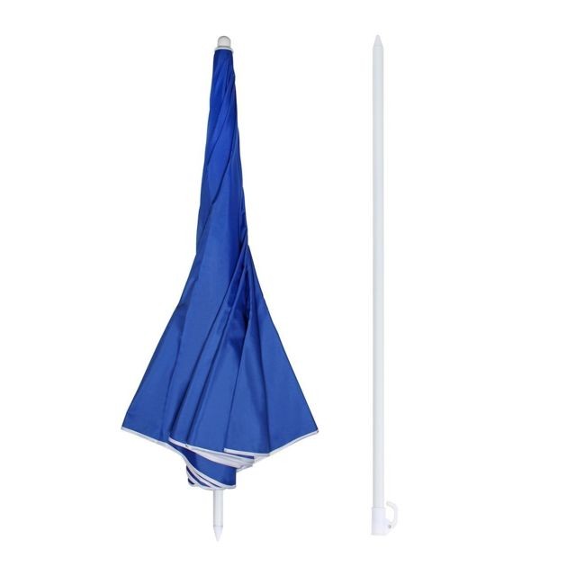 Parasols Parasol de Jardin ou terrasse, diamètre 160 cm, Bleu, Rond, Protection UV20+