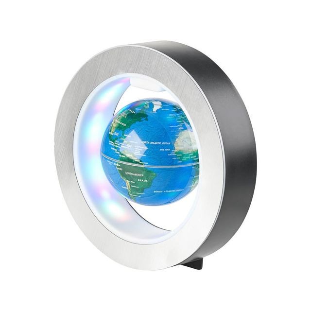 Magneticland - Globe terrestre en lévitation 10 cm dans anneau lumineux TERRA CIRCULA - Levitation