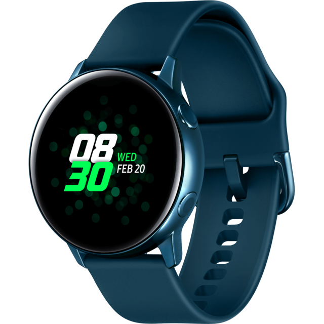 Samsung Galaxy Watch Active - Vert Emeraude - 40 mm + Batterie Externe 10 000mAh - Charge rapide sans fil - USB-C - Argent
