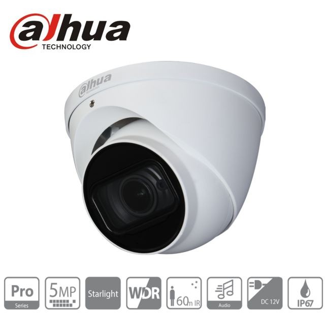 Dahua - Caméra dôme avec micro 5 méga DAHUA IR60m Dahua   - Dahua camera
