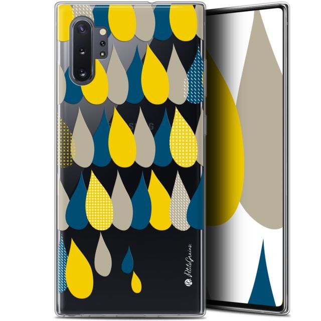 Caseink - Coque Pour Samsung Galaxy Note 10+ / Plus (6.8 ) [Gel HD Collection Petits Grains ? Design 3 Gouttes de Pluie - Souple - Ultra Fin - Imprimé en France] Caseink  - Accessoire Smartphone