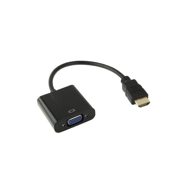 Wewoo - Câble noir HDMI 19 broches mâle à VGA adaptateur de femelle, longueur: 20cm - Câble HDMI