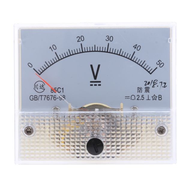 marque generique - 85c1 dc rectangle ampèremètre ampèremètre testeur analogique panneau voltmètre 0-50 v marque generique - Matériaux & Accessoires de chantier