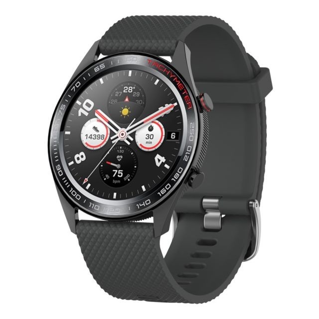 marque generique - Bracelet en silicone diamant gris pour votre Huawei Watch GT/Samsung Galaxy Watch 46mm marque generique - Accessoires bracelet connecté marque generique