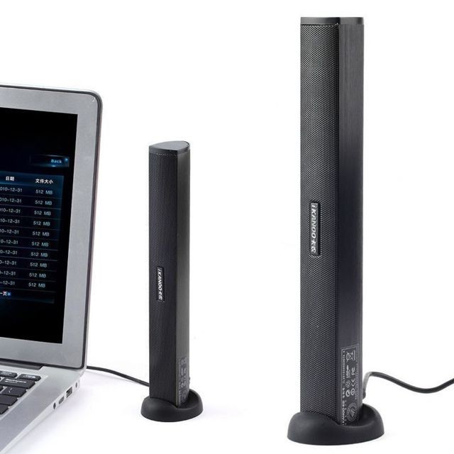 Enceinte PC marque generique Barre Enceinte USB Haut-parleur Ordinateur Portable Audio Stéréo Colonne Sound Barre