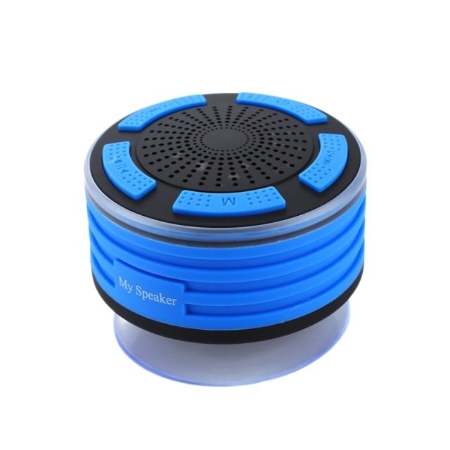Wewoo Enceinte Bluetooth d'intérieur Mini Portable IPX7 Étanche V4.0 Haut-Parleur Stéréo Lecteur MP3 avec LED Colorée et Ventouse, Micro Intégré, Radio FM, Distance: 10m
