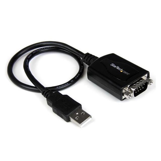 Startech - Câble adaptateur de 30 cm USB vers serie DB9 RS232 - Memorisation de port COM - Câble USB