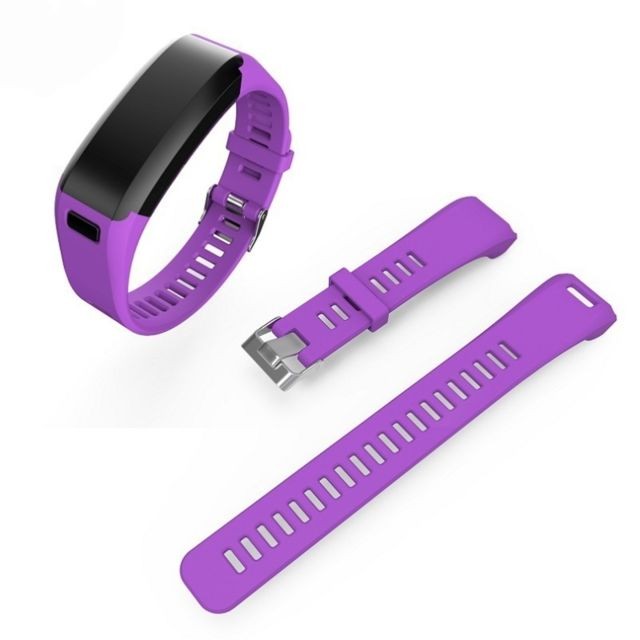 Bracelet connecté Wewoo Bracelet pour montre connectée Dragonne Sport en silicone Garmin Vivosmart HR 1 Violet