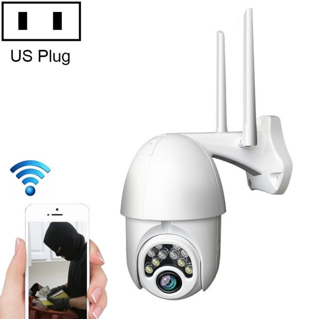Wewoo -Caméra IP WiFi Q10 Outdoor Mobile Phone étanche Rotation à distance sans fil WiFi 10 lumières IR Night Vision HD CameraSupport Motion Detection Video / Alarme & RecordingUS Plug Wewoo  - Wifi outdoor camera
