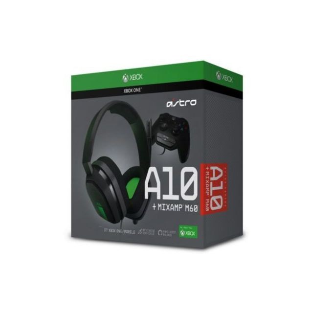 Micro-Casque A10 + MixAmp M60 Gris/Vert (PC/Mac/Xbox One/PlayStation 4/Switch/Mobiles)