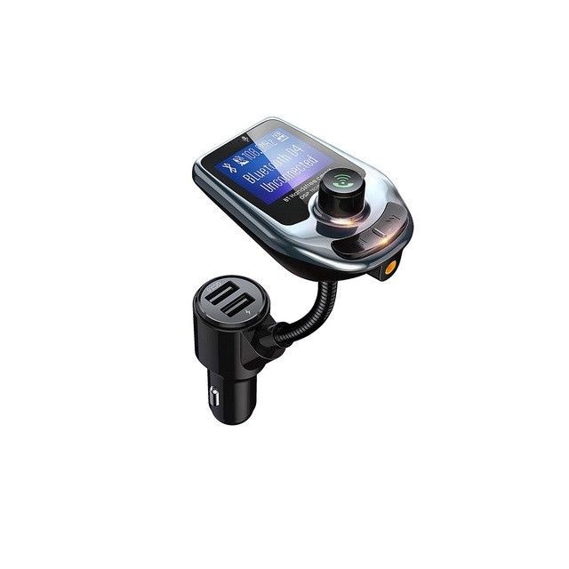 Wewoo - Transmetteur FM Auto Kit véhicule mains libres Bluetooth 5.0 pour D4 QC3.0 FM Lecteur audio MP3 Vert menthe - Passerelle Multimédia